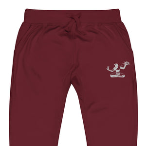 Spirit of Detroit Premium Embroidered Unisex Fleece Sweatpants - Maroon / White Sweatpants