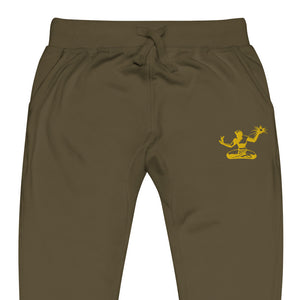 Spirit of Detroit Premium Embroidered Unisex Fleece Sweatpants - Green / Gold Sweatpants