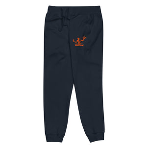 Spirit of Detroit Premium Embroidered Unisex Fleece Sweatpants - Navy / Orange Sweatpants