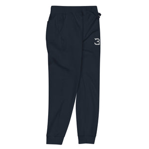 313 Nomad Embroidered Unisex Fleece Sweatpants - Navy / White Sweatpants