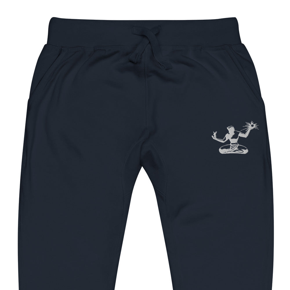 Spirit of Detroit Premium Embroidered Unisex Fleece Sweatpants - Navy / White Sweatpants