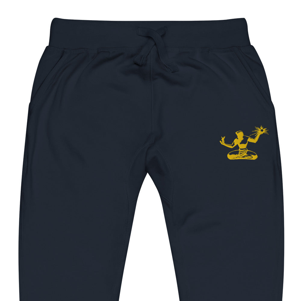 Spirit of Detroit Premium Embroidered Unisex Fleece Sweatpants - Navy / Gold Sweatpants