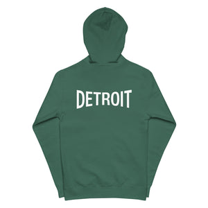 Detroit Champ Premium Unisex Fleece Zip Hoodie - Green / White hoodie S