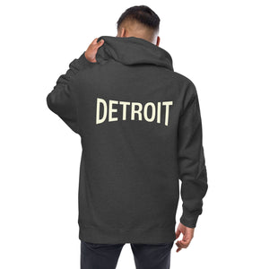 Detroit Champ Premium Unisex Fleece Zip Hoodie - Charcoal Heather Hoodie