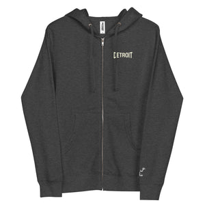 Detroit Champ Premium Unisex Fleece Zip Hoodie - Charcoal Heather Hoodie S