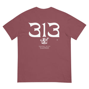 313 Nomad Unisex Garment-dyed Heavyweight T-shirt - Brick / White T-Shirt