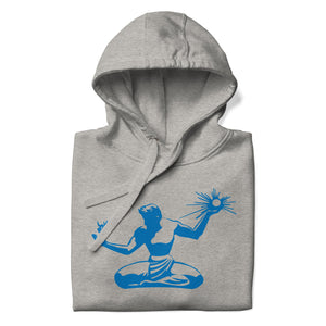 Spirit of Detroit Premium Pullover Unisex Hoodie - Athletic Gray / Blue pullover hoodie