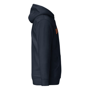 Detroit Classic Premium Pullover Unisex Hoodie - Navy / Orange Hoodie