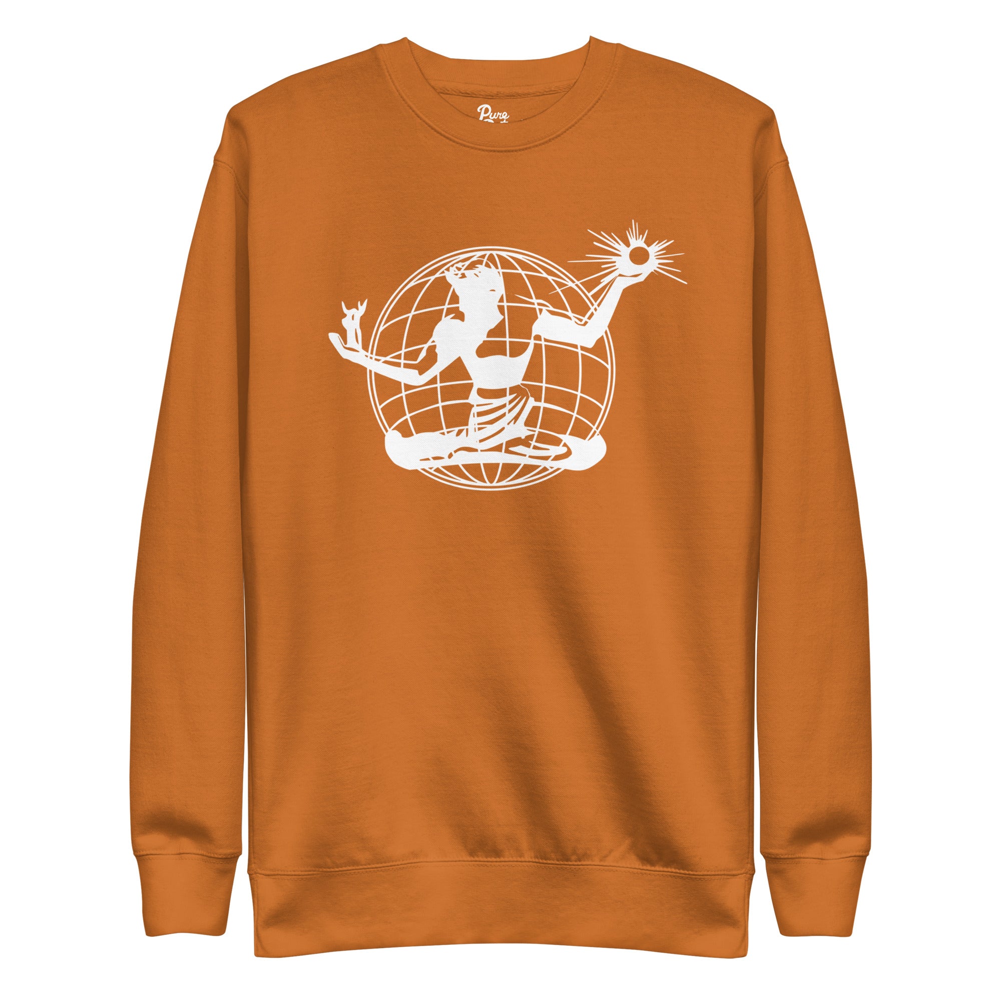 Spirit of Detroit Worldwide Premium Sweatshirt - Adobe / White - Pure Detroit