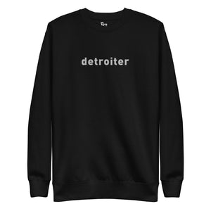 Detroiter Unisex Premium Sweatshirt - Black / Gray - Pure Detroit