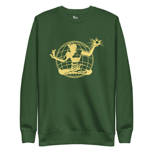 Spirit of Detroit Worldwide Premium Sweatshirt - Green / Yellow sweatshirt S