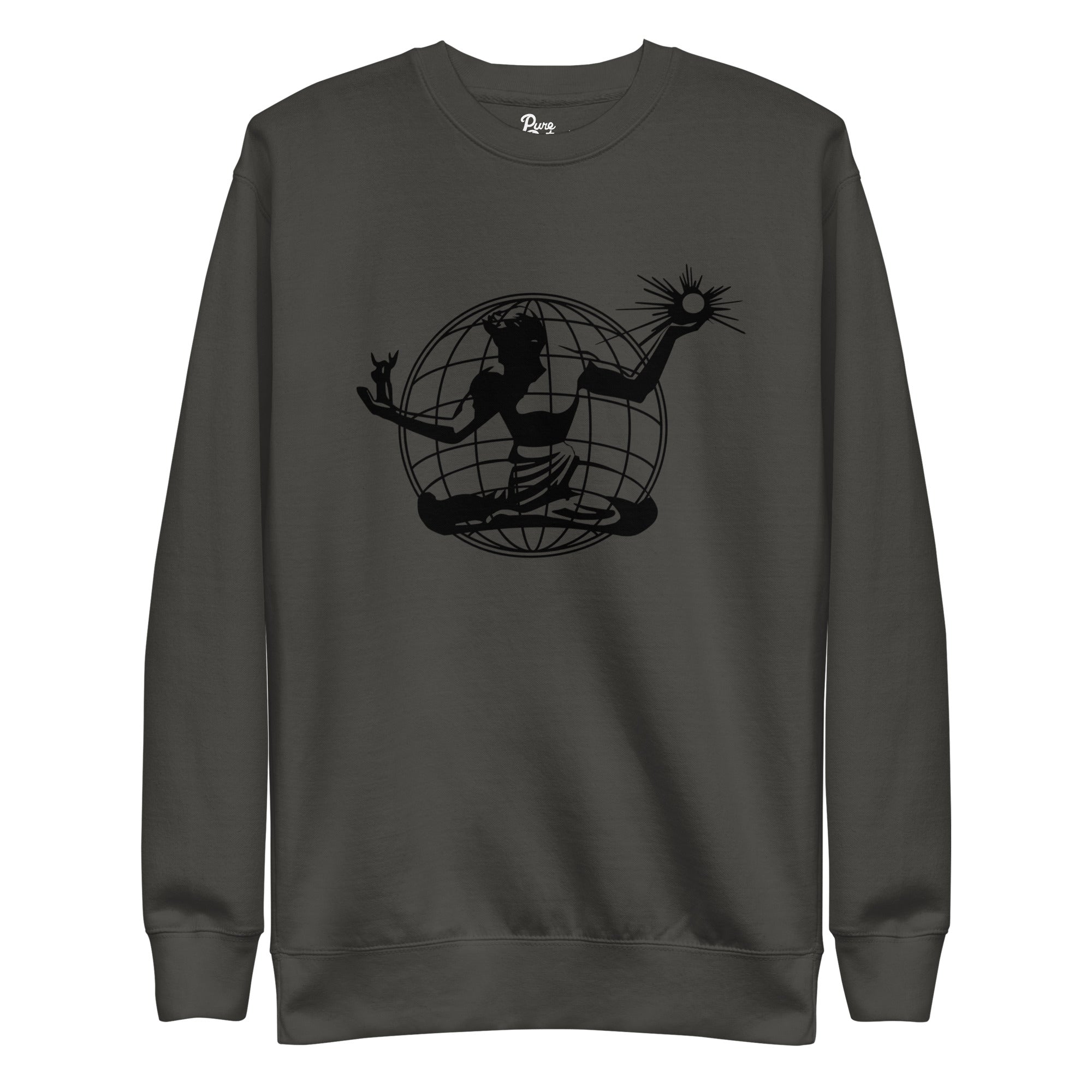 Spirit of Detroit Worldwide Premium Sweatshirt - Vintage Black / Black Sweatshirt S