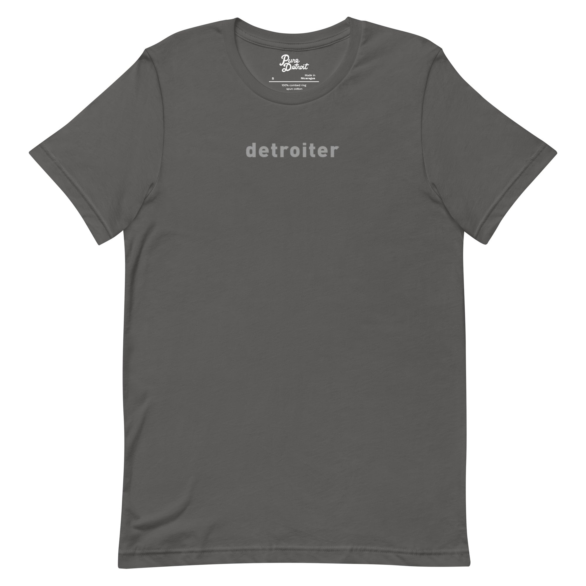 Detroiter Unisex Premium T-shirt - Asphalt / Gray - Pure Detroit
