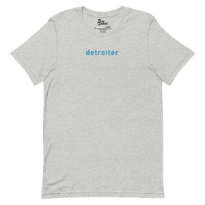 Detroiter Unisex Premium T-shirt - Athletic Heather / Blue - Pure Detroit
