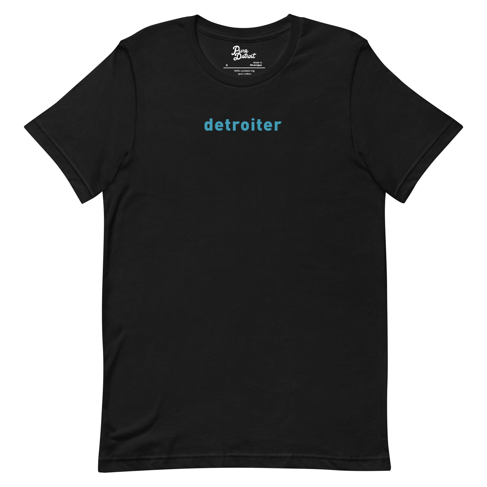Detroiter Unisex Premium T-shirt - Black / Blue - Pure Detroit