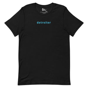 Detroiter Unisex Premium T-shirt - Black / Blue - Pure Detroit