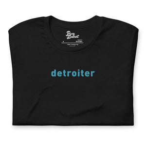Detroiter Unisex Premium T-shirt - Black / Blue - Pure Detroit