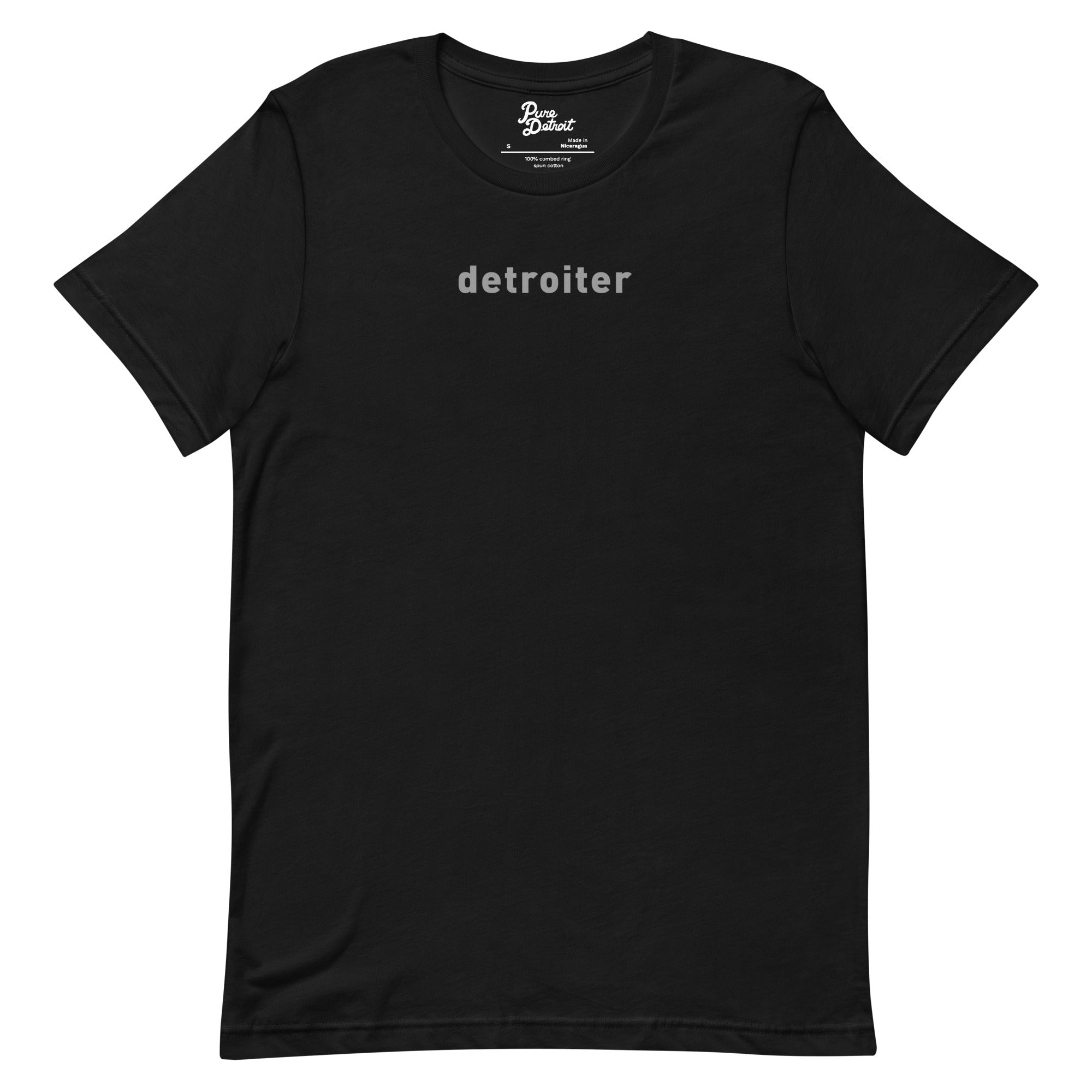 Detroiter Unisex Premium T-shirt - Black / Gray - Pure Detroit