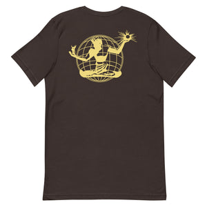 Spirit of Detroit Worldwide Unisex Premium T-shirt - Brown / Mustard t-shirt