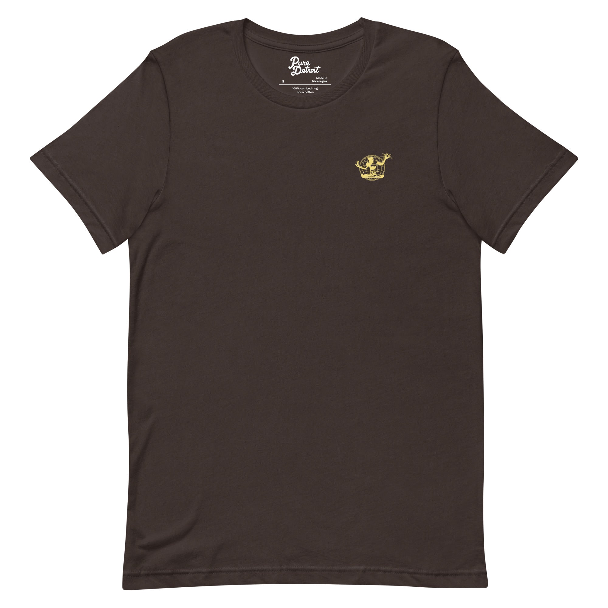Spirit of Detroit Worldwide Unisex Premium T-shirt - Brown / Mustard t-shirt S