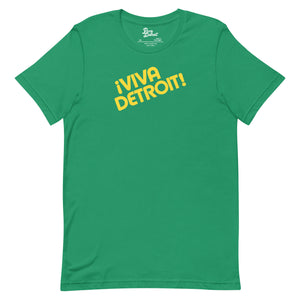 Viva Detroit Premium Unisex T-shirt - Kelly Green / Yellow - Pure Detroit