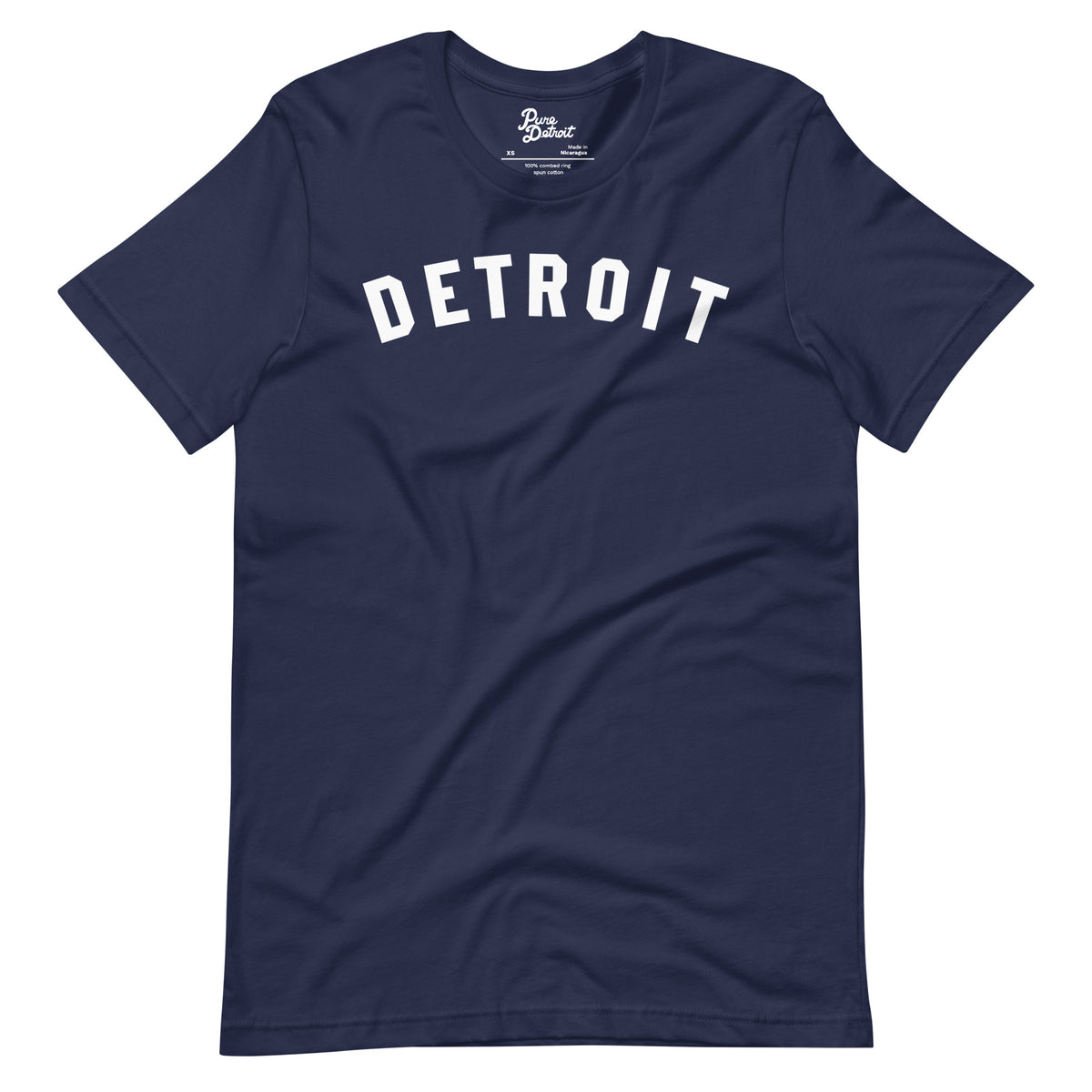 Detroit Classic T-shirt - Navy / White Unisex  XS  