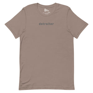 Detroiter Unisex Premium T-shirt - Pebble / Dark Gray - Pure Detroit