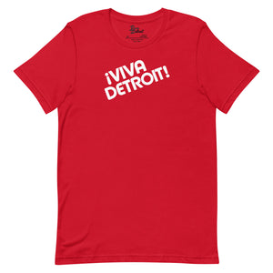 Viva Detroit Premium Unisex T-shirt - Red / White - Pure Detroit