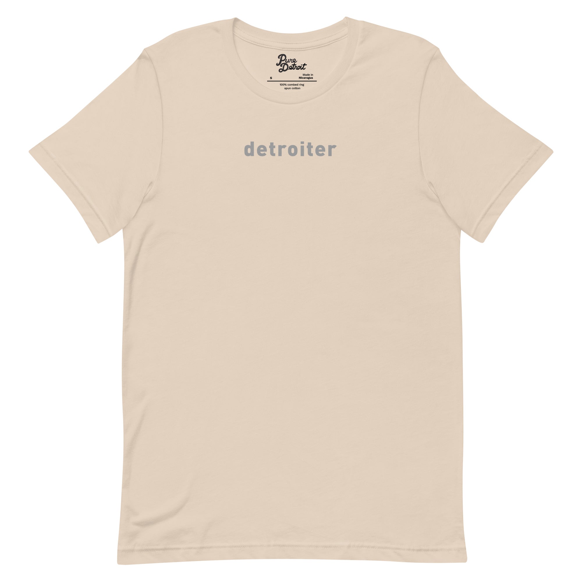 Detroiter Unisex Premium T-shirt - Soft Cream / Gray - Pure Detroit