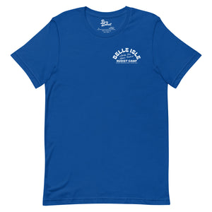 Belle Isle Nudist Camp Premium Unisex T-shirt - Royal Blue / White t-shirt