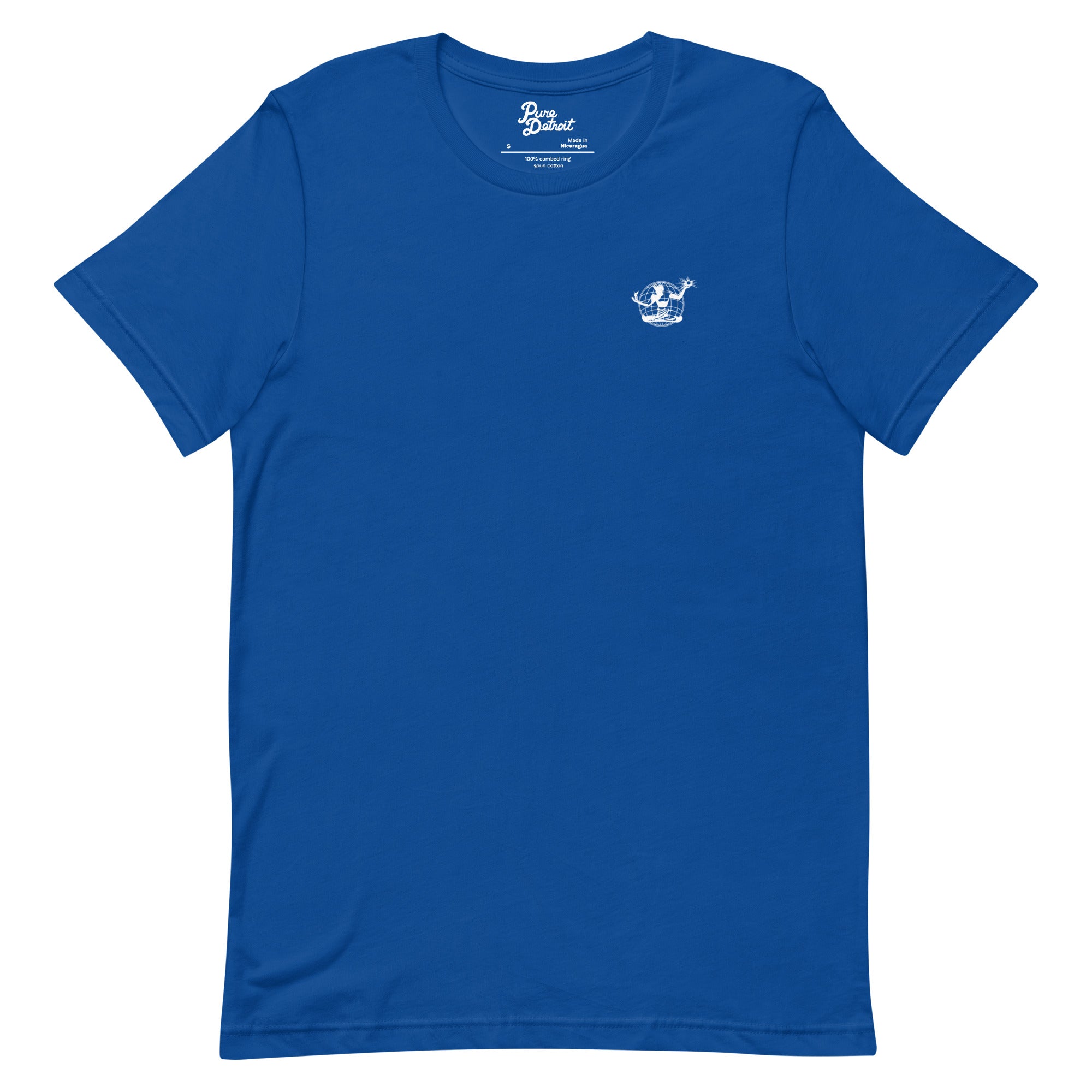 Spirit of Detroit Worldwide Unisex Premium T-shirt - Royal / White S