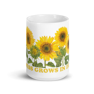 Goodness Grows In Detroit Ceramic Coffee Mug 15 oz - White / Yellows / Greens mug