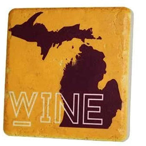Wine MI Porcelain Tile Coaster Coasters