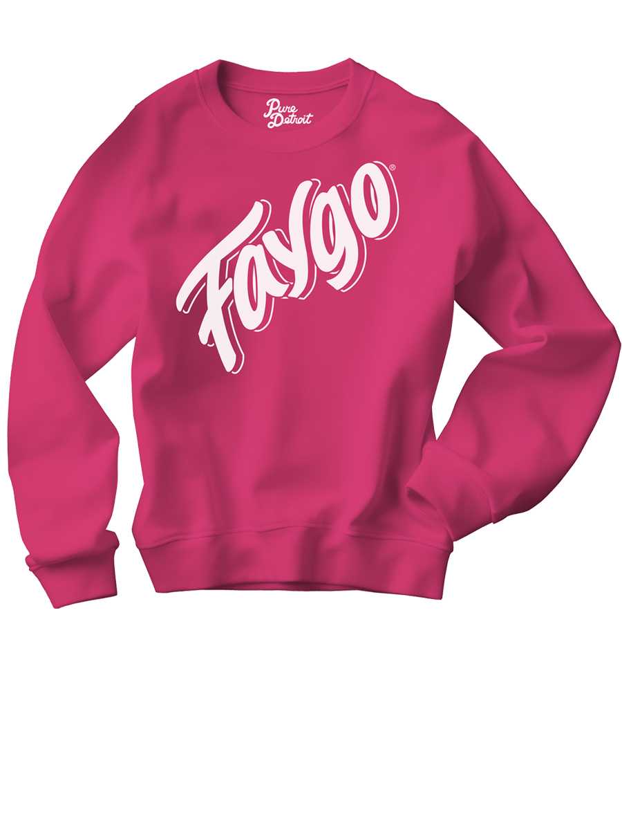 Faygo Heavyweight Crewneck Sweatshirt - Hot Pink Clothing   