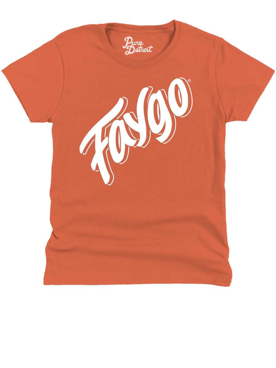 Faygo Womens T-Shirt Orange Clothing   