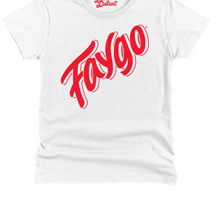 Faygo Womens T-Shirt Red Pop and White Clothing   