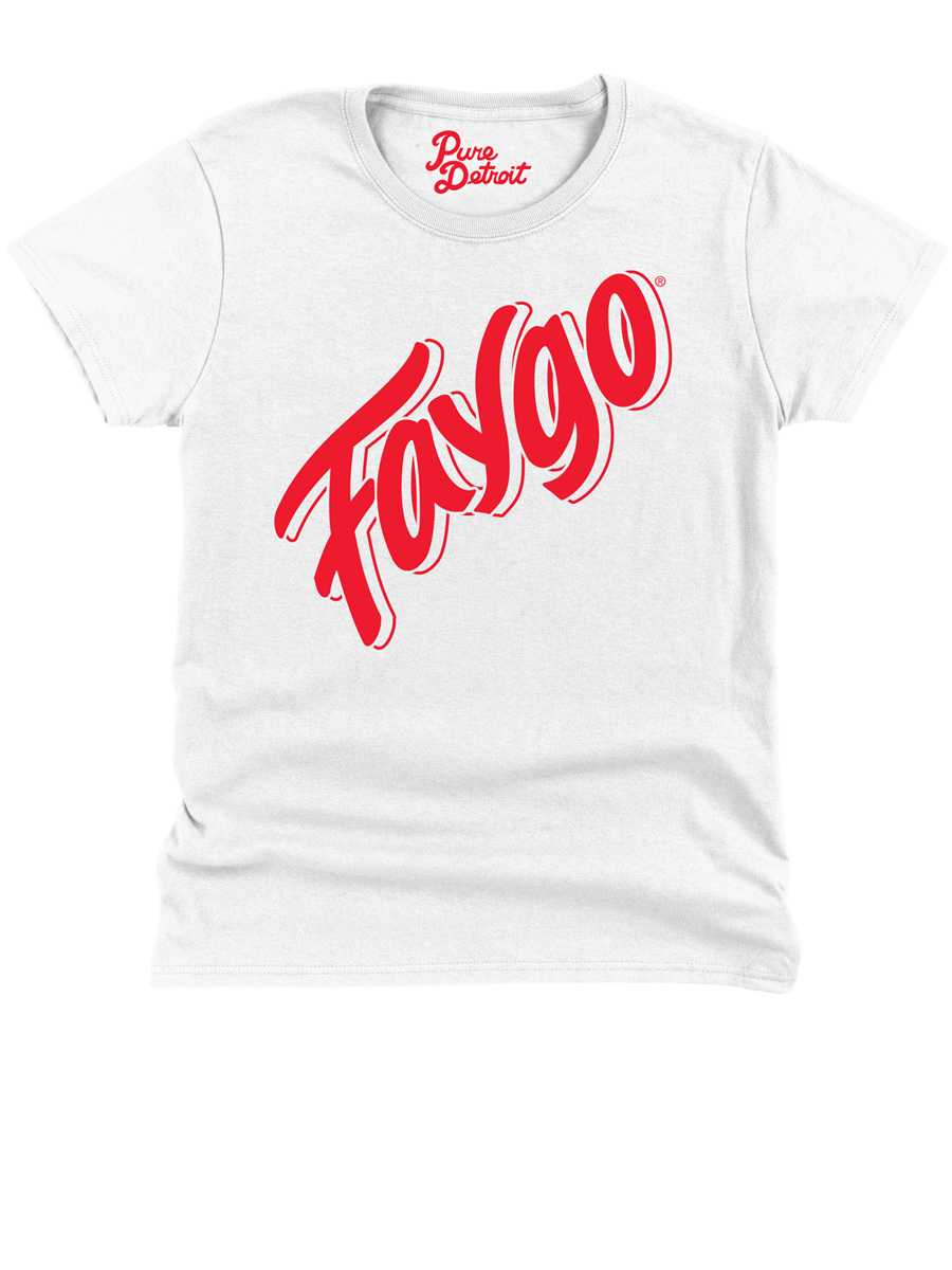 Faygo Womens T-Shirt Red Pop and White Clothing   