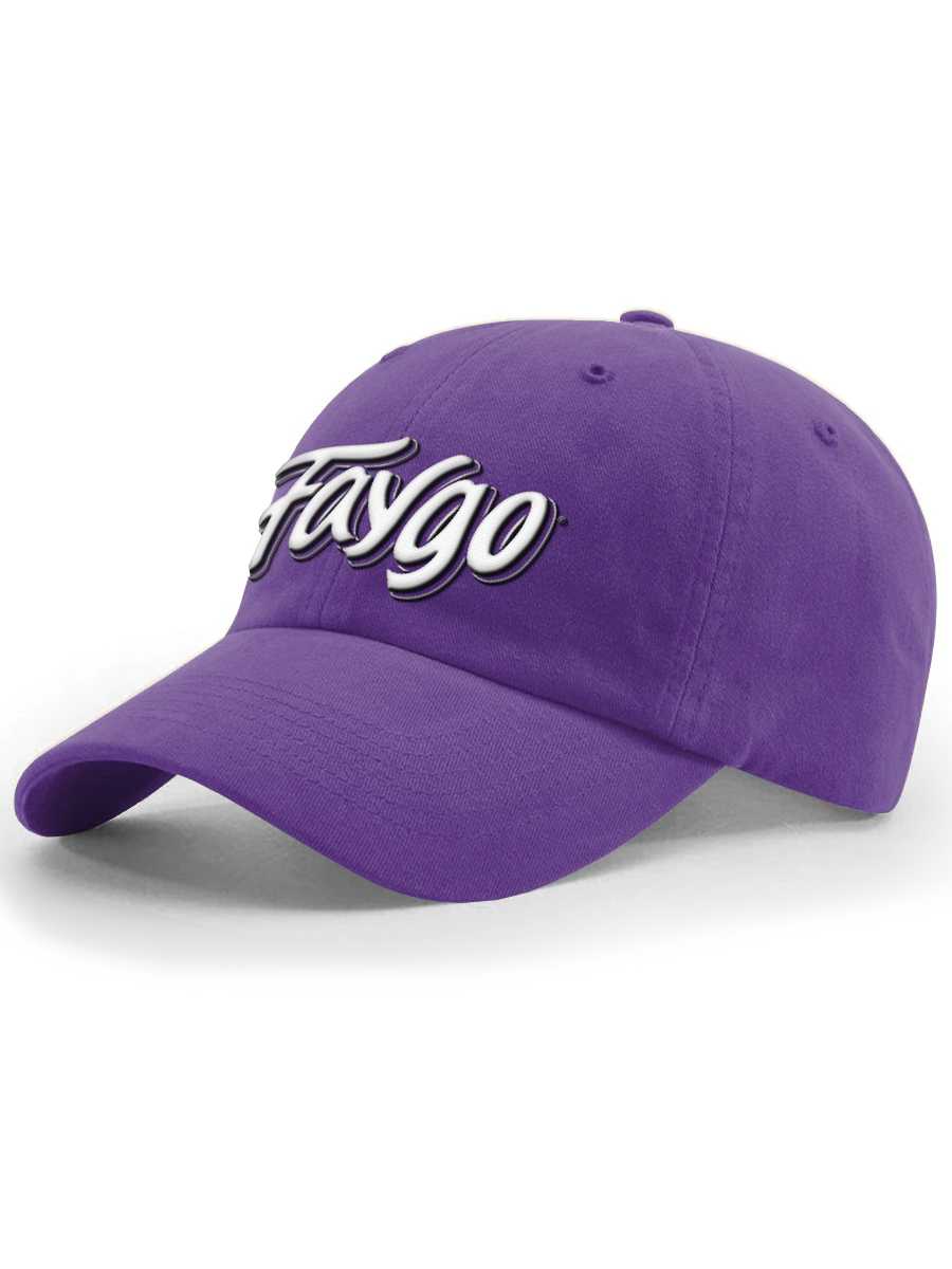 Faygo Logo Garment Washed Twill Hat - Raised Embroidery - Grape Headwear   