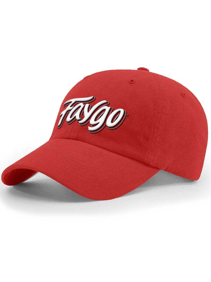 Faygo Logo Garment Washed Twill Hat - Raised Embroidery - Red Pop Headwear   