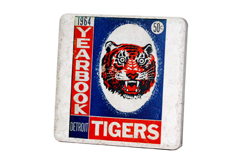 1964 Detroit Tigers Yearbook Porcelain Tile Coaster Coasters   
