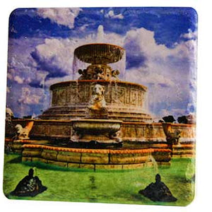 Belle Isle James Scott Memorial Fountain Porcelain Tile Coaster Coasters   
