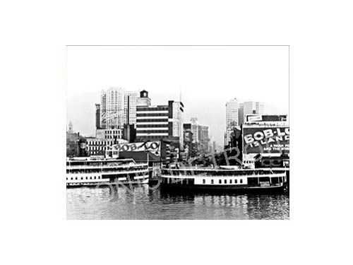 Historic Bob-Lo Island Dock Black and White Luster or Canvas Print $35 - $430 Luster Prints and Canvas Prints   