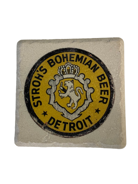 Stroh's Bohemian Pilsner Porcelain Tile Coaster Coasters   
