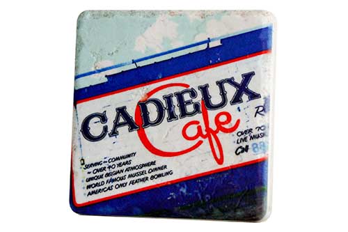 Cadieux Cafe Mural Porcelain Tile Coaster Coasters   