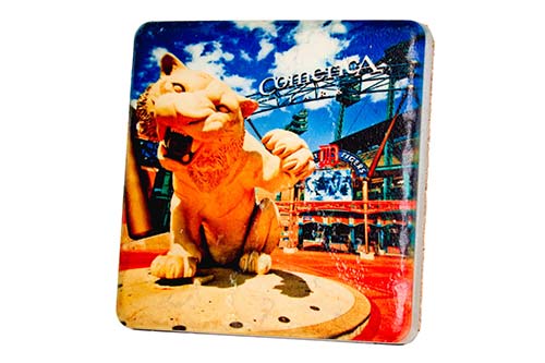 Comerica Park Tiger Porcelain Tile Coaster Coasters   