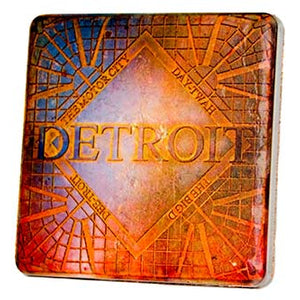 Detroit Decor Porcelain Tile Coaster Coasters   