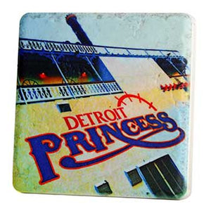 Detroit Princess Porcelain Tile Coaster Coasters   