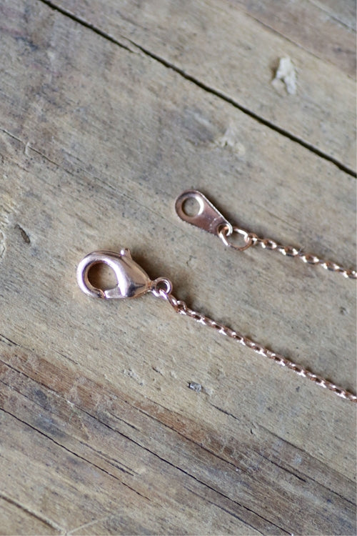 Dainty Detroit D Necklace / Rose Gold Jewelry   