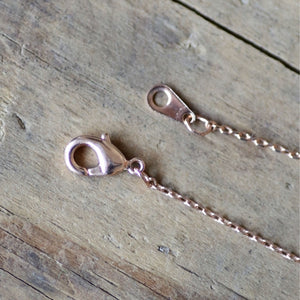 Dainty Detroit Bicycle Necklace / Rose Gold Jewelry   