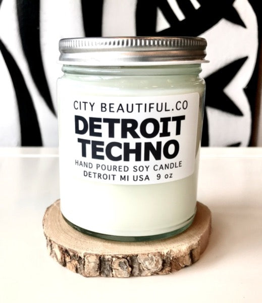 Detroit Techno - Hand Poured Soy Candle by City Beautiful . Co - 9oz. Candle   
